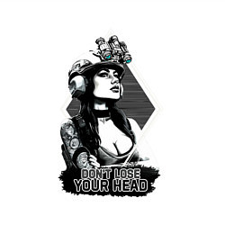 Свитшот хлопковый мужской Dont lose your head - military girl, цвет: белый — фото 2