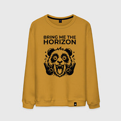 Свитшот хлопковый мужской Bring Me the Horizon - rock panda, цвет: горчичный