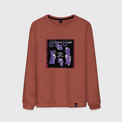 Свитшот хлопковый мужской Depeche Mode - Песни о вере и преданности, цвет: кирпичный