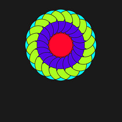 Свитшот хлопковый мужской Неоновое колесо, цвет: черный — фото 2