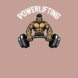 Свитшот хлопковый мужской Powerlifting gym, цвет: пыльно-розовый — фото 2