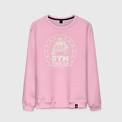 Свитшот хлопковый мужской Gym fitness club, цвет: светло-розовый