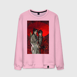 Свитшот хлопковый мужской Благословение небожителей Князь Демонов, цвет: светло-розовый