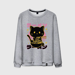 Мужской свитшот Котик с лапшой