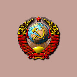 Свитшот хлопковый мужской Герб хорошей страны ссср, цвет: пыльно-розовый — фото 2