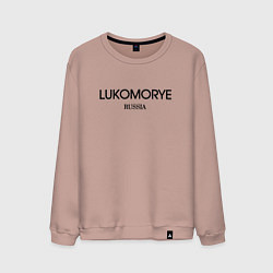 Свитшот хлопковый мужской Lukomorye, цвет: пыльно-розовый
