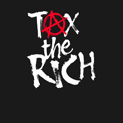 Свитшот хлопковый мужской Tax the rich, цвет: черный — фото 2