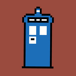 Свитшот хлопковый мужской Tardis pixels, цвет: кирпичный — фото 2
