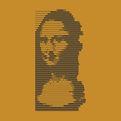 Свитшот хлопковый мужской Mona Lisa text, цвет: горчичный — фото 2