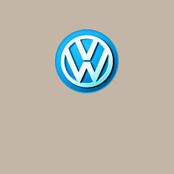 Свитшот хлопковый мужской Volkswagen logo blue, цвет: миндальный — фото 2