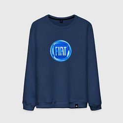 Свитшот хлопковый мужской FIAT logo blue, цвет: тёмно-синий