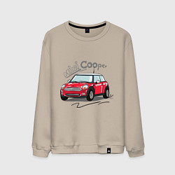 Свитшот хлопковый мужской Mini Cooper, цвет: миндальный