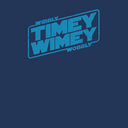 Свитшот хлопковый мужской Timey wimey wibbly wobbly, цвет: тёмно-синий — фото 2