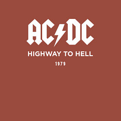 Свитшот хлопковый мужской AC DC - Highway to hell 1979, цвет: кирпичный — фото 2