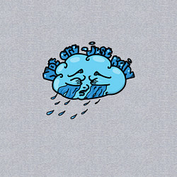 Свитшот хлопковый мужской Я не плачу - это просто дождь, цвет: меланж — фото 2