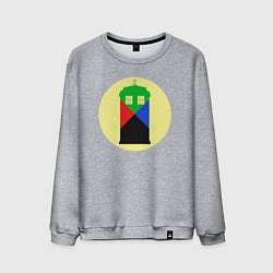 Свитшот хлопковый мужской Tardis color, цвет: меланж