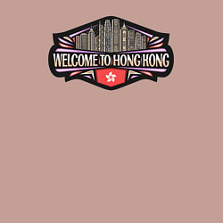 Свитшот хлопковый мужской Добро пожаловать в Гонконг, цвет: пыльно-розовый — фото 2