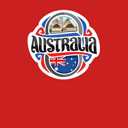 Свитшот хлопковый мужской Australia country, цвет: красный — фото 2