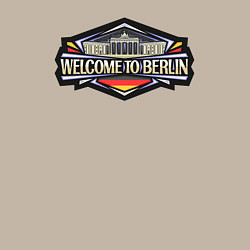 Свитшот хлопковый мужской Берлин добро пожаловать, цвет: миндальный — фото 2