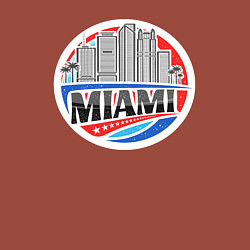 Свитшот хлопковый мужской США Майами, цвет: кирпичный — фото 2