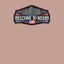 Свитшот хлопковый мужской Добро пожаловать в Майами, цвет: пыльно-розовый — фото 2