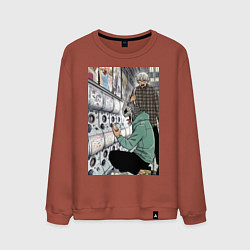 Свитшот хлопковый мужской Кайдзю номер восемь Кафка Хибино, цвет: кирпичный