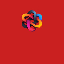 Свитшот хлопковый мужской Кольцевой овал, цвет: красный — фото 2