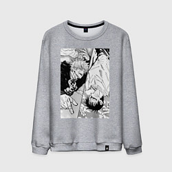 Свитшот хлопковый мужской Магическая битва Сатору Годзё Тоджи, цвет: меланж