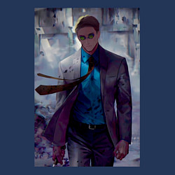 Свитшот хлопковый мужской Магическая битва Кэнто Нанами, цвет: тёмно-синий — фото 2