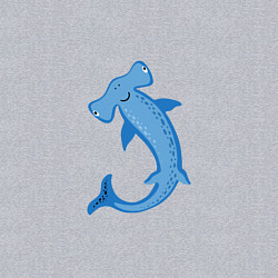 Свитшот хлопковый мужской Рыба-молот, цвет: меланж — фото 2