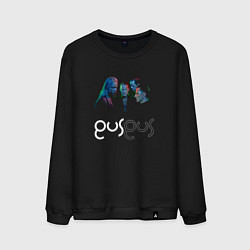 Свитшот хлопковый мужской Gus Gus - A band, цвет: черный