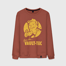 Свитшот хлопковый мужской Vault boy like print, цвет: кирпичный