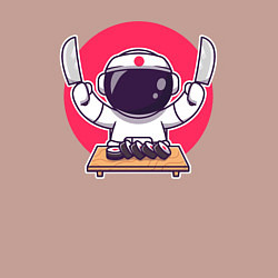 Свитшот хлопковый мужской Космонавт сушист, цвет: пыльно-розовый — фото 2