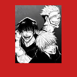 Свитшот хлопковый мужской Магическая битва Тодзи Фусигуро Сукуна Рёмэн, цвет: красный — фото 2