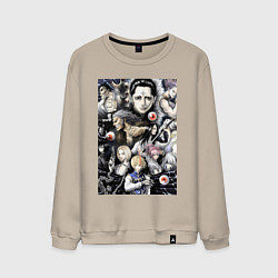 Свитшот хлопковый мужской Охотник х Охотник Курапика, цвет: миндальный