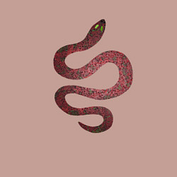 Свитшот хлопковый мужской Змея красная, цвет: пыльно-розовый — фото 2