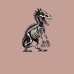 Свитшот хлопковый мужской Скелет доисторического динозавра, цвет: пыльно-розовый — фото 2