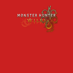 Свитшот хлопковый мужской Monster hunter wilds logo, цвет: красный — фото 2
