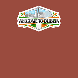 Свитшот хлопковый мужской Добро пожаловать в Дублин, цвет: кирпичный — фото 2