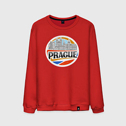 Свитшот хлопковый мужской Prague Czechia, цвет: красный