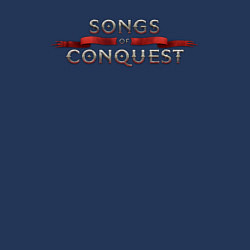 Свитшот хлопковый мужской Songs of conquest logo, цвет: тёмно-синий — фото 2