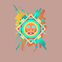 Свитшот хлопковый мужской Загадочная маска, цвет: пыльно-розовый — фото 2