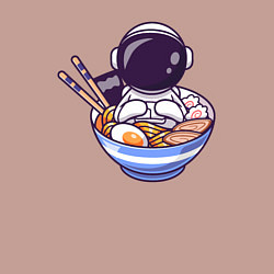 Свитшот хлопковый мужской Ramen spaceman, цвет: пыльно-розовый — фото 2