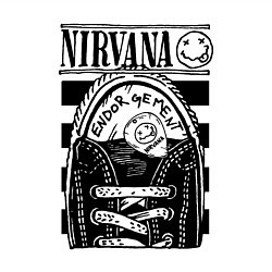 Свитшот хлопковый мужской Nirvana grunge rock, цвет: белый — фото 2