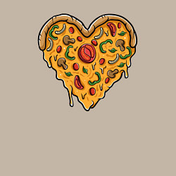 Свитшот хлопковый мужской Pizza heart, цвет: миндальный — фото 2