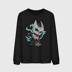 Свитшот хлопковый мужской Кафка Хибино чиби Кайдзю номер 8, цвет: черный