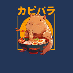 Свитшот хлопковый мужской Japan style capybara, цвет: тёмно-синий — фото 2