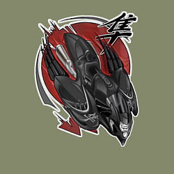 Свитшот хлопковый мужской Suzuki hayabusa, цвет: авокадо — фото 2