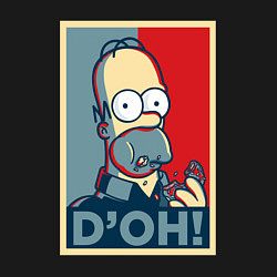 Свитшот хлопковый мужской Homer with donut, цвет: черный — фото 2