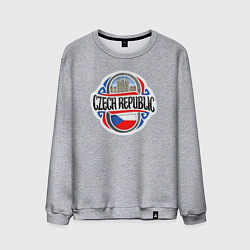 Свитшот хлопковый мужской Чешская Республика, цвет: меланж
